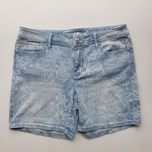 Seven7 Floral jean shorts